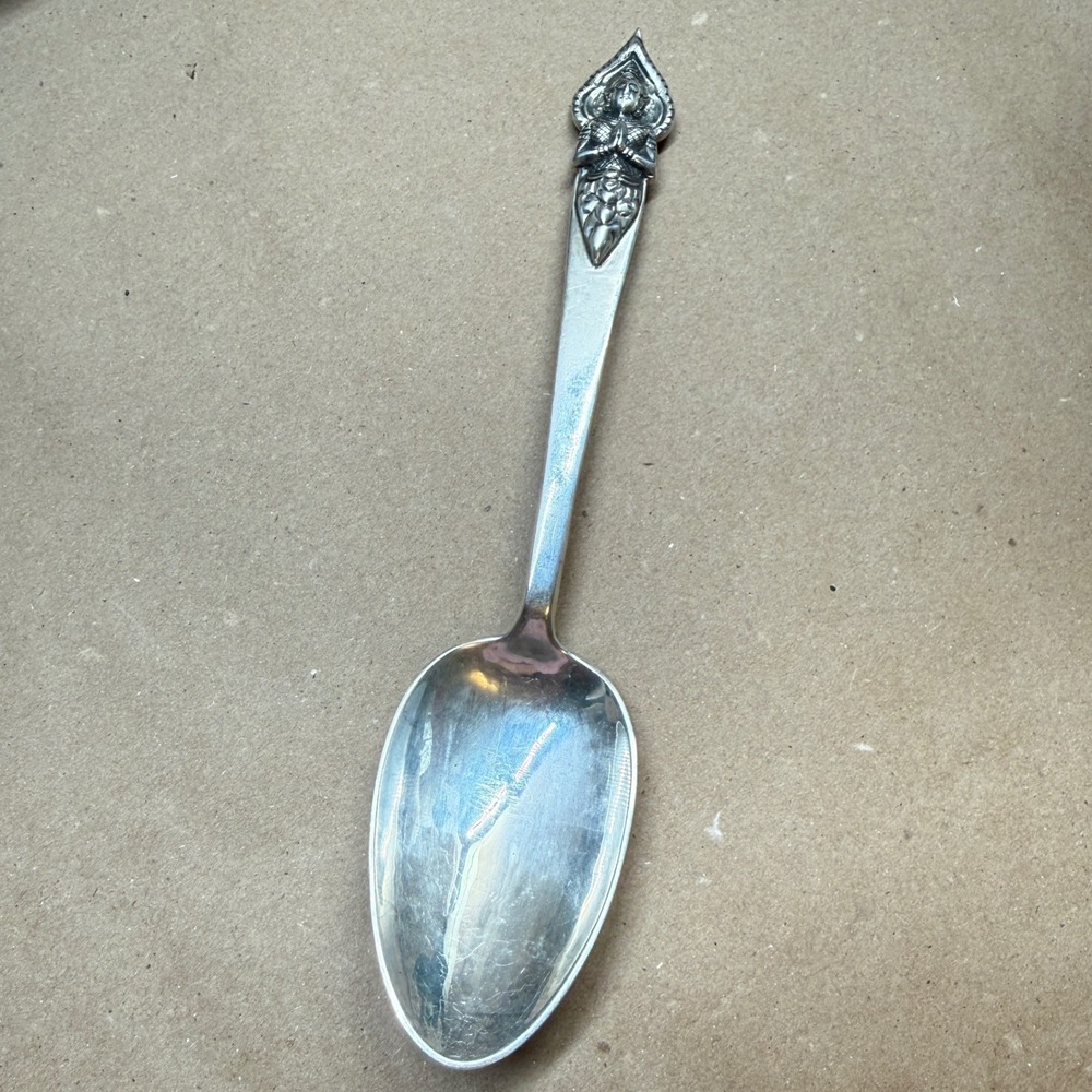 Siam Thai Home Industries Sterling Silver Mekkala Goddess Serving Spoon 51 grams
